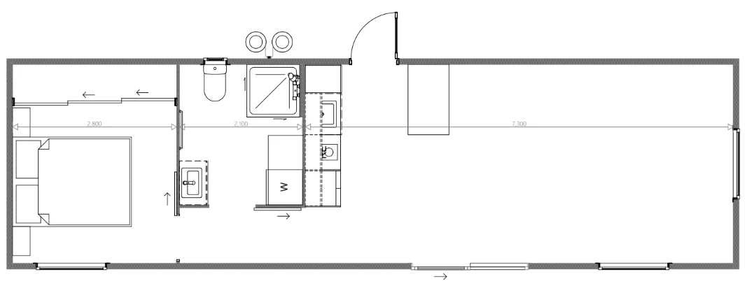 The 45 floorplan